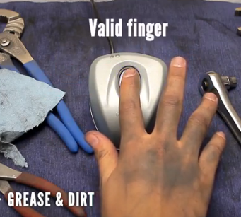 Finger Print Scanner Dirt and Grease